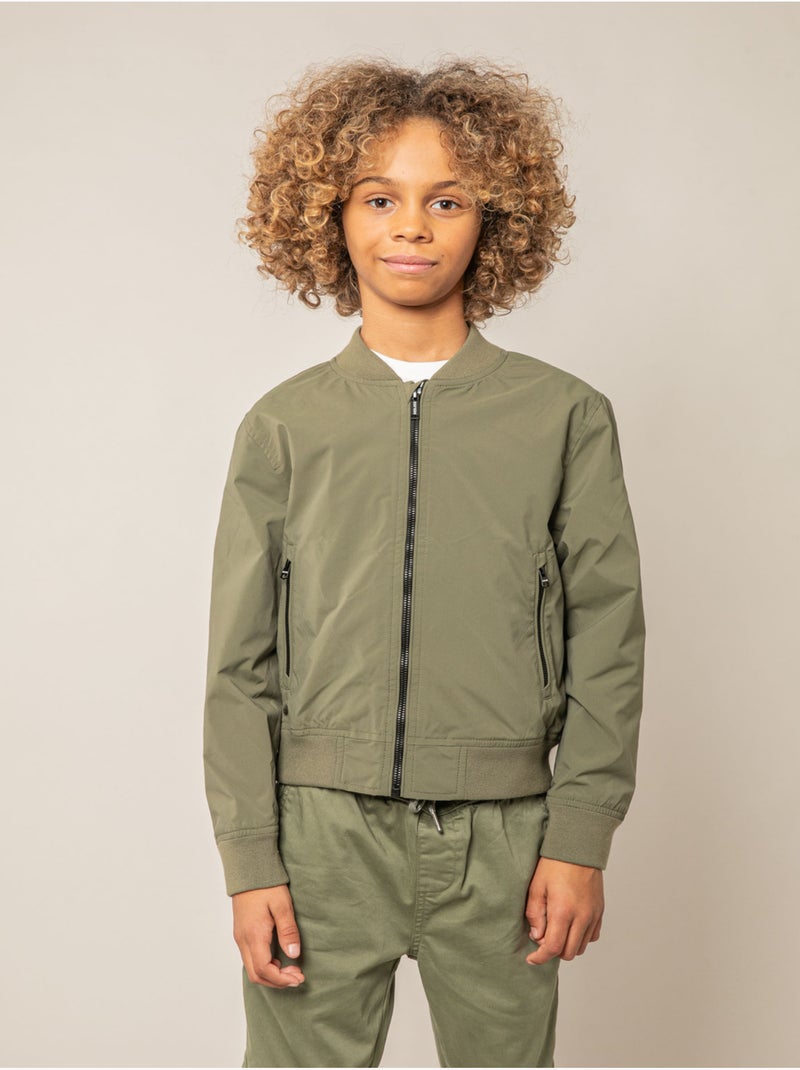 Blouson garçon léger style bomber 'Deeluxe' Kaki - Kiabi