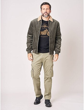 Blouson homme en 100% coton velours côtelé 'deeluxe'