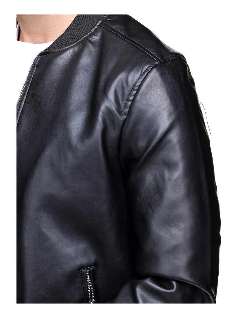Blouson homme en simili Noir - Kiabi