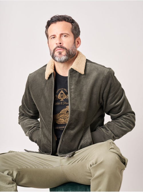 Blouson homme en velours côtelé 100% coton 'deeluxe' - Kiabi Blouson homme en velours côtelé 100% coton 'deeluxe' - Kiabi