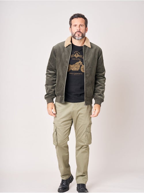 Blouson homme en velours côtelé 100% coton 'deeluxe' - Kiabi Blouson homme en velours côtelé 100% coton 'deeluxe' - Kiabi