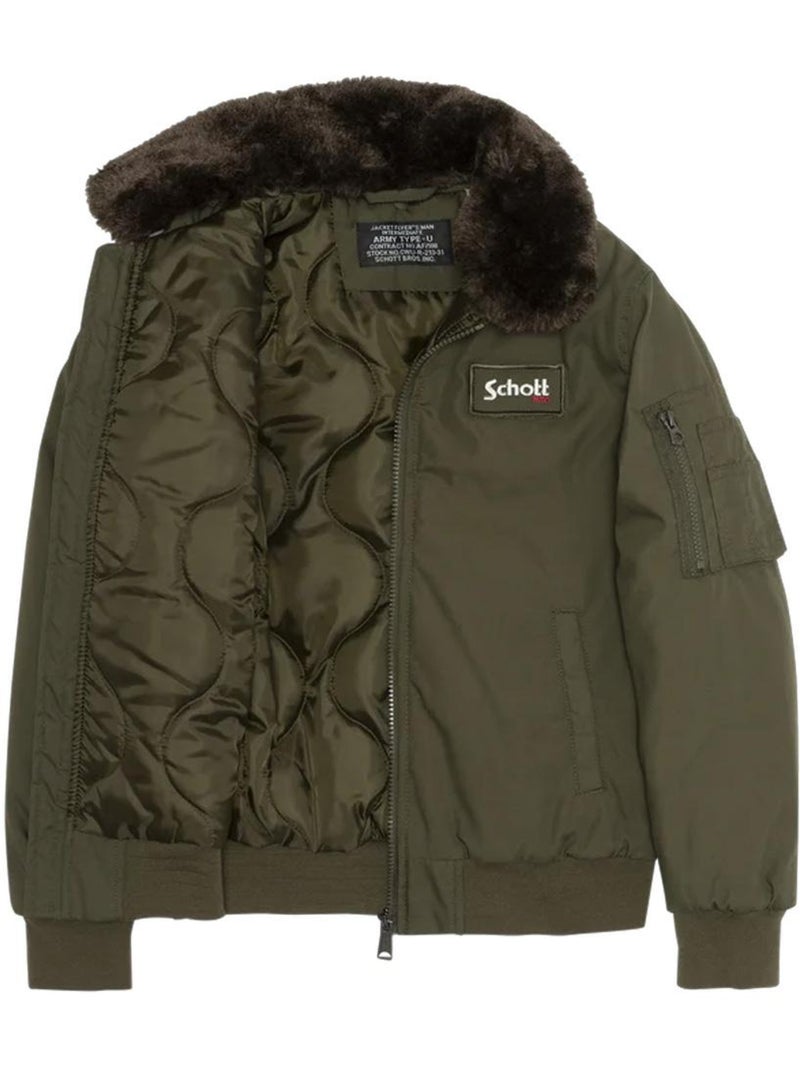 Blouson Homme Schott Vert kaki clair - Kiabi