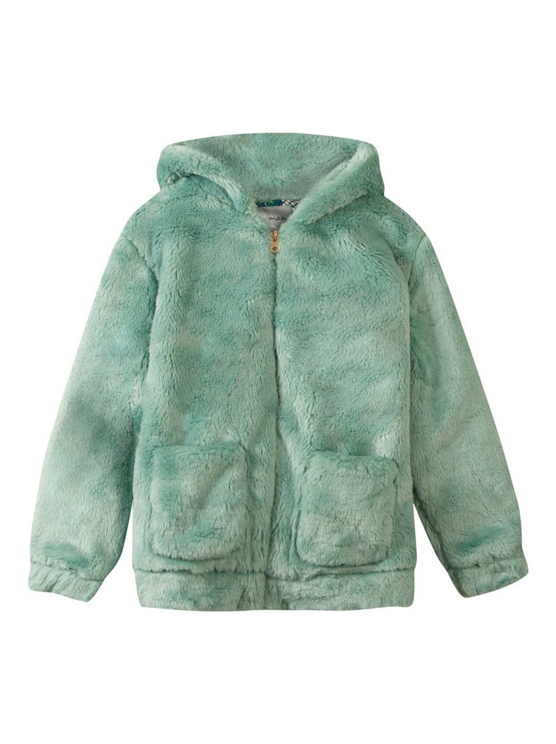 Blouson Imitation Fourrure 'miniman' Vert chèvrefeuille - Kiabi