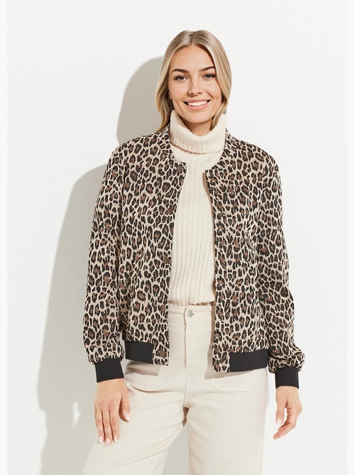 Blouson imprimé léopard esprit bomber - Afibel - Kiabi
