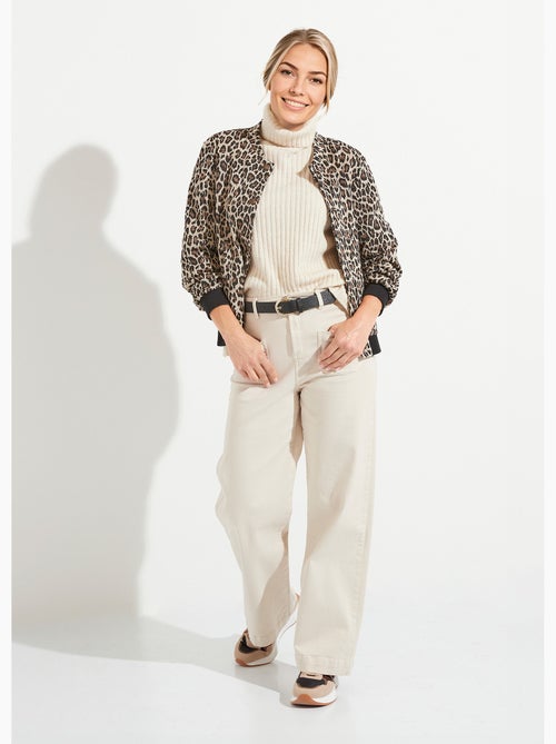 Blouson imprimé léopard esprit bomber - Afibel - Kiabi