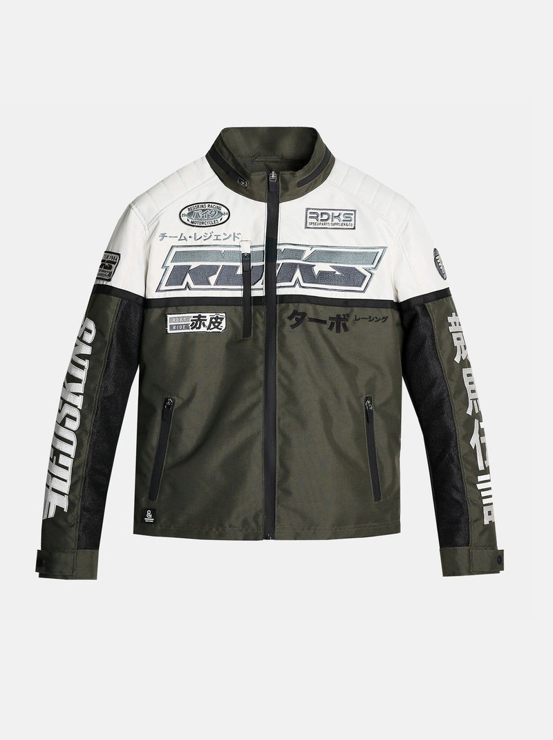 Blouson Jap Motors Redskins Blanc Vert - Kiabi