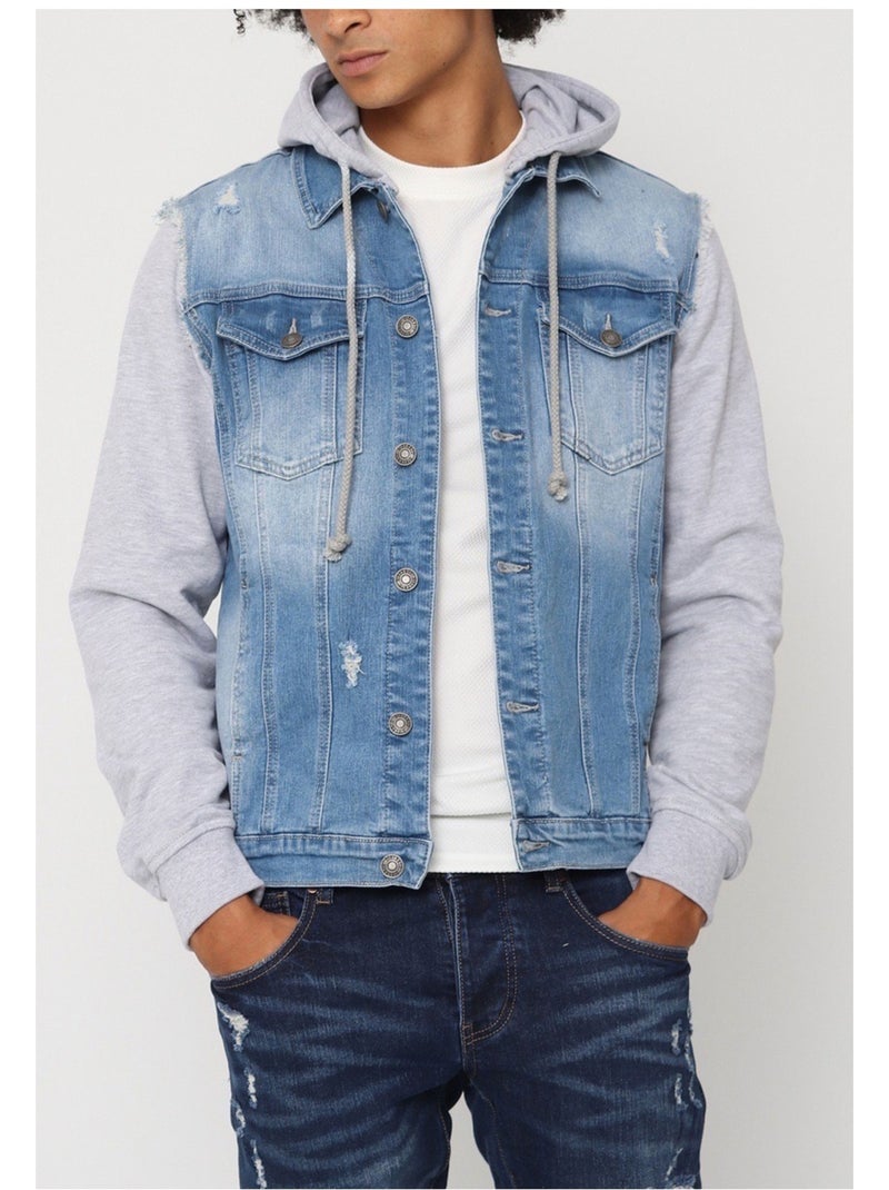 Blouson jeans Kebello Bleu ciel - Kiabi