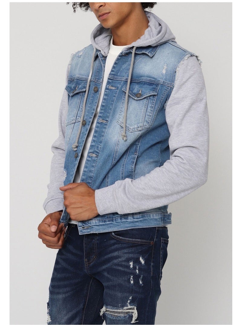 Blouson jeans Kebello Bleu ciel - Kiabi