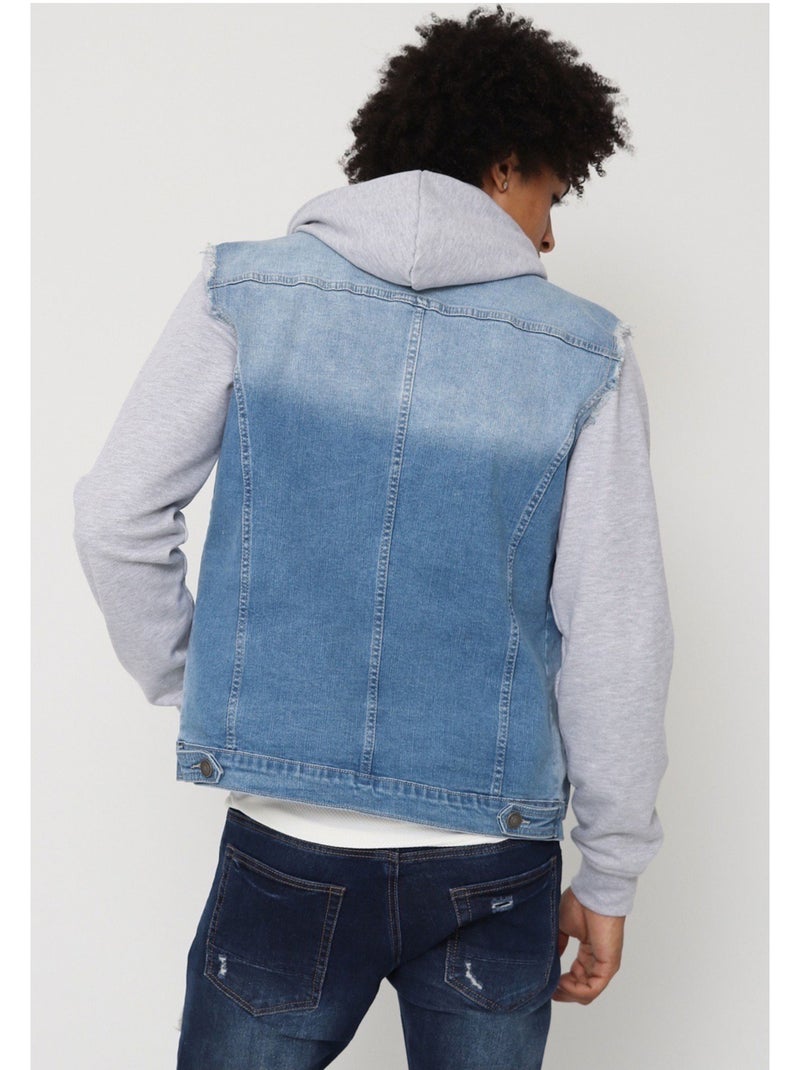 Blouson jeans Kebello Bleu ciel - Kiabi