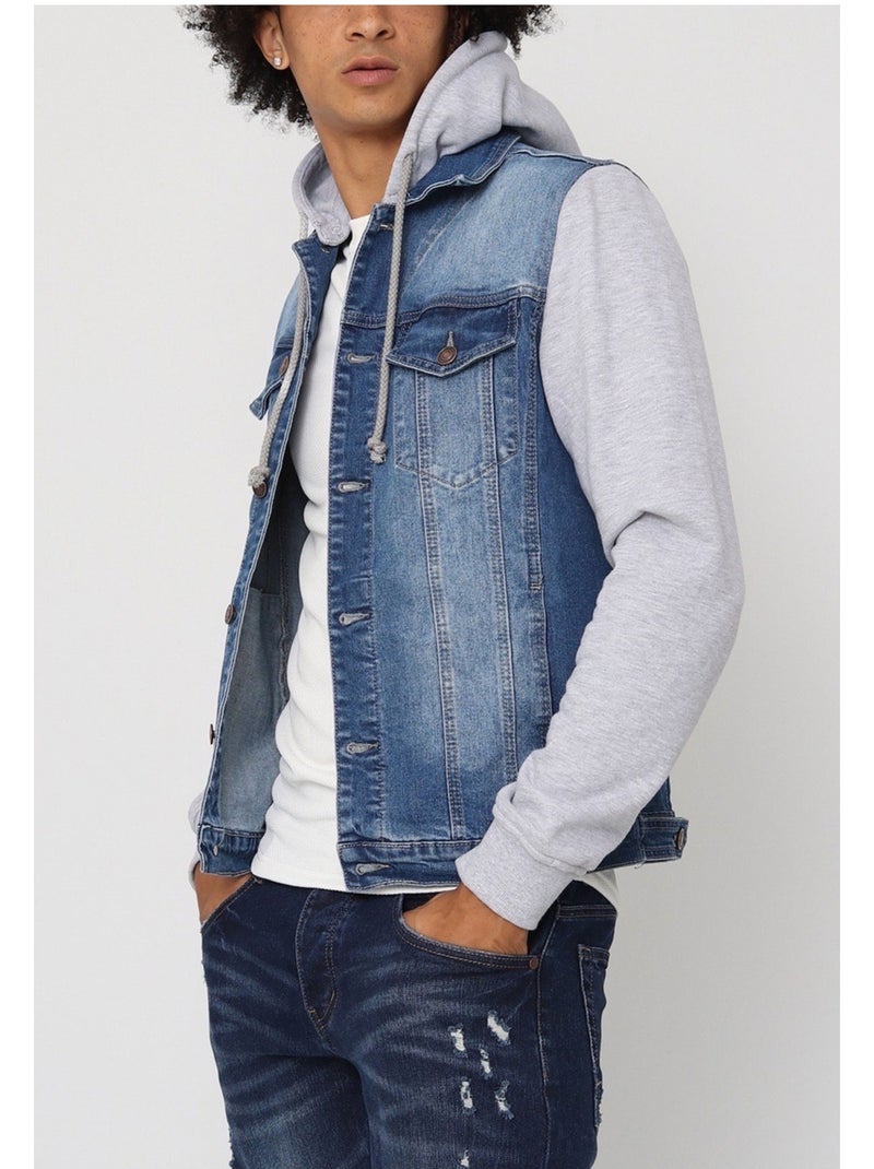 Blouson jeans Kebello Bleu ciel - Kiabi