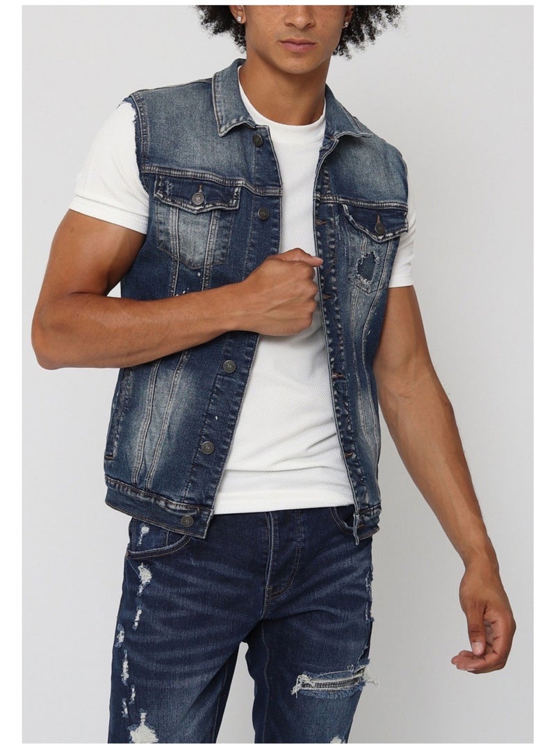 Blouson jeans Kebello Bleu - Kiabi