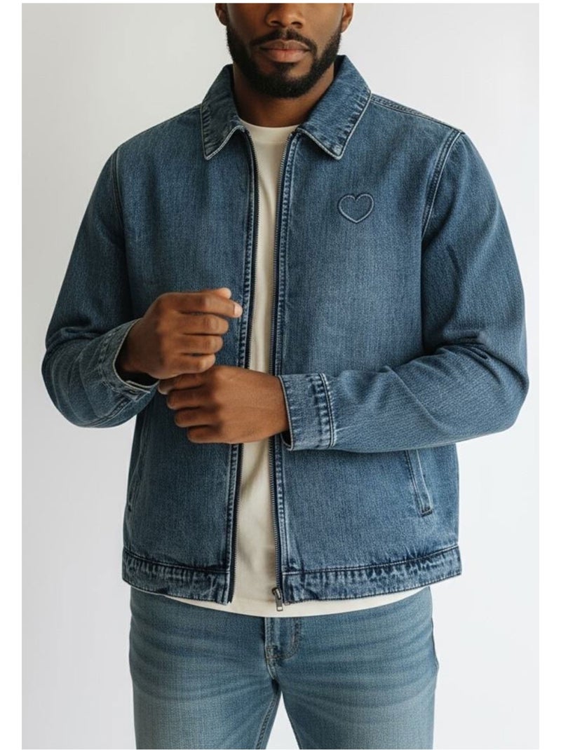 Blouson jeans Kebello Bleu - Kiabi