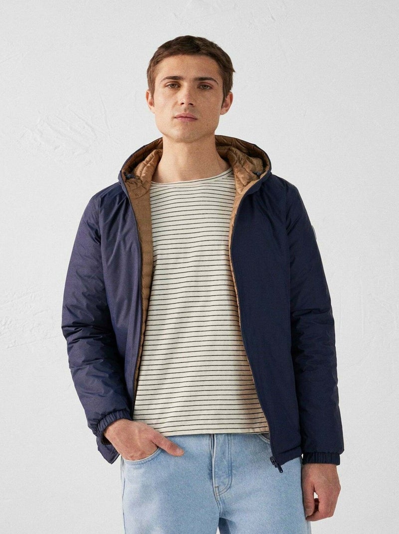 Blouson Just Over The Top Ultraleggero reversibile fauve chicago Bleu - Kiabi