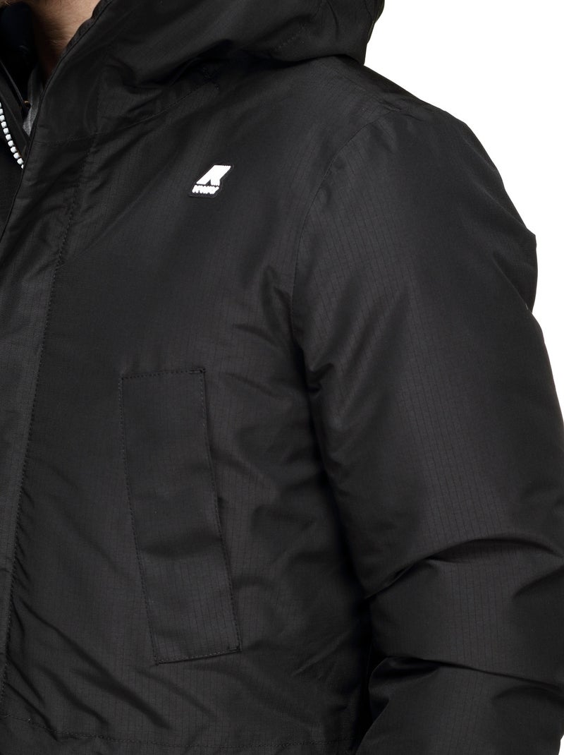 Blouson K-Way à capuche Noir - Kiabi