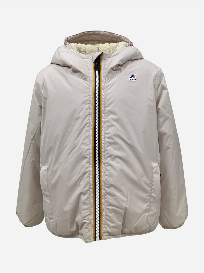 Blouson K-Way Le Vrai Claude Orsetto Rose Fille