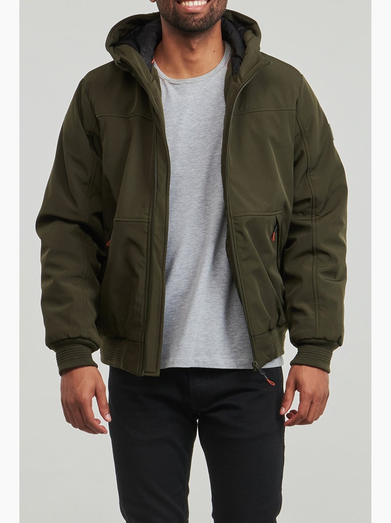 Blouson Kaporal à capuche Kaki - Kiabi