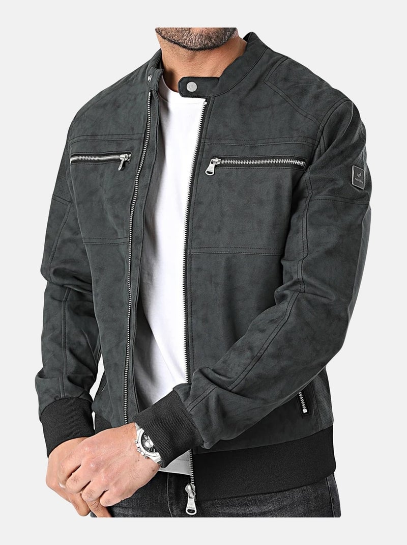 Blouson Kaporal style motard Noir - Kiabi