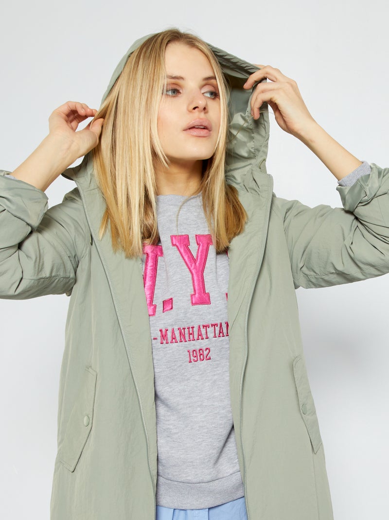 Blouson léger déperlant gris - Kiabi