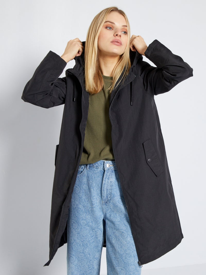 Blouson léger déperlant noir - Kiabi