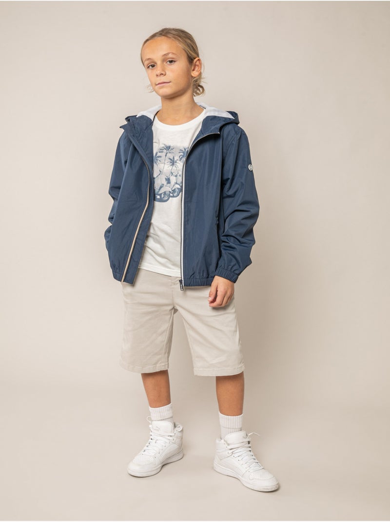 Blouson léger garçon confortable et fluide 'Deeluxe' Bleu marine - Kiabi