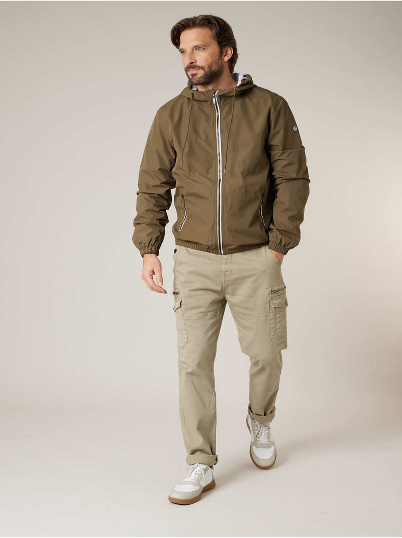 Blouson léger homme confortable et fluide 'Deeluxe' Kaki - Kiabi