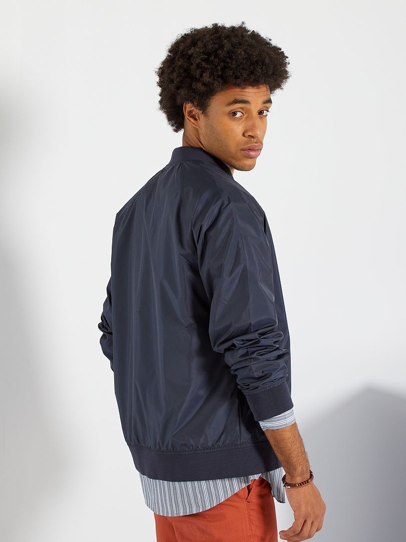 Blouson Bomber Zippé Homme Bleu Marine Kiabi - Taille L - Neuf Sans étiquette