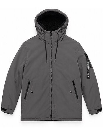 Blouson long customs gris redskins