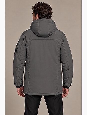 Blouson long customs gris redskins