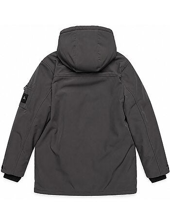 Blouson long customs gris redskins