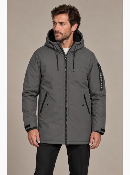 Blouson long customs gris redskins - Kiabi Blouson long customs gris redskins - Kiabi