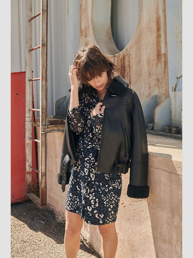 Blouson MANZANA 'Le Temps Des Cerises' Noir - Kiabi