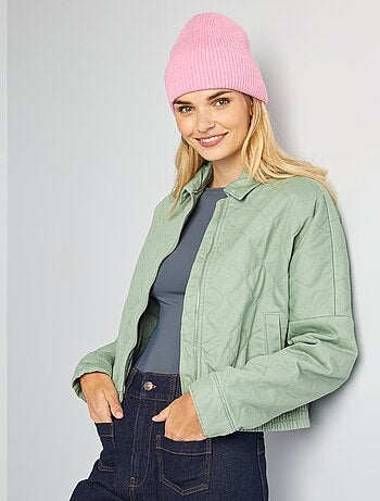 Blouson matelassage fantaisie en denim