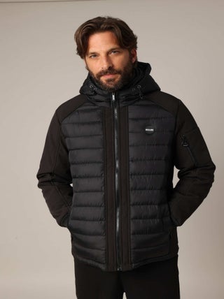 Blouson matelassé avec capuche et poches zippées 'Deeluxe'