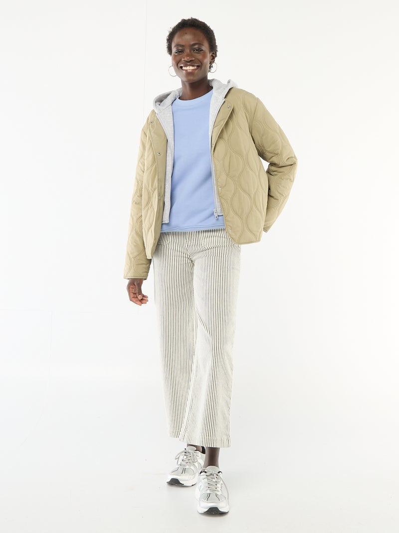 Blouson matelassé avec plastron amovible Kaki - Kiabi