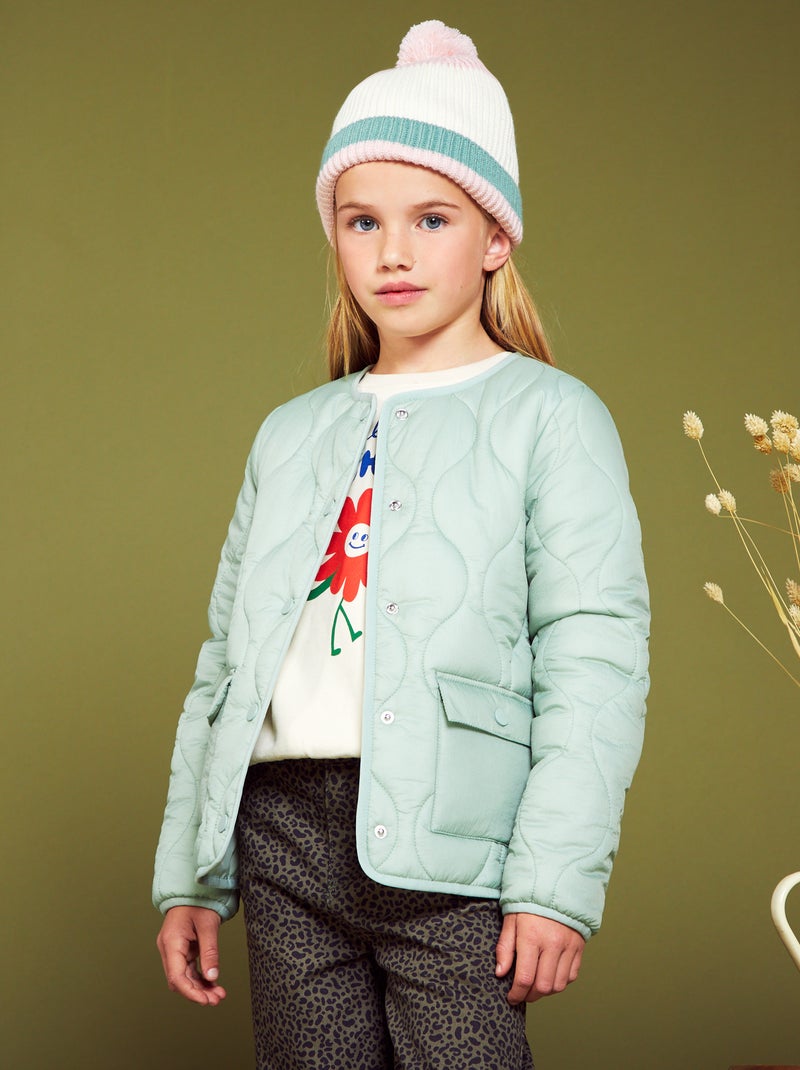 Blouson matelassé déperlant Vert - Kiabi