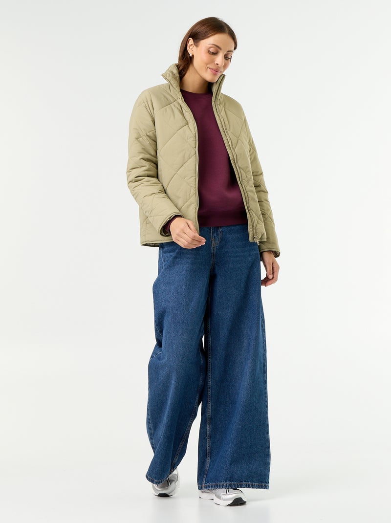 Blouson matelassé et déperlant Vert - Kiabi