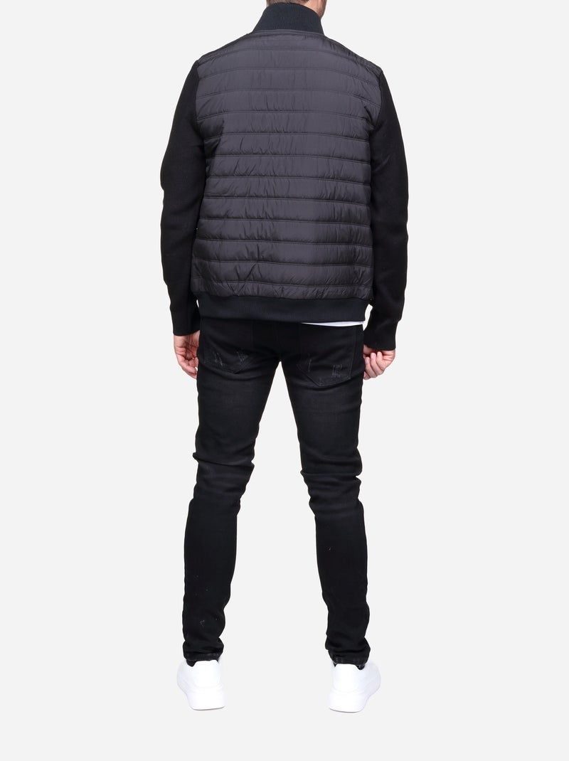 Blouson matelassé Noir - Kiabi