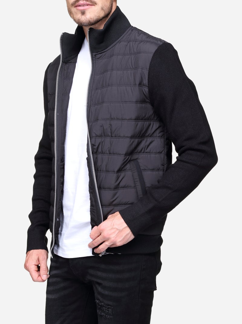 Blouson matelassé Noir - Kiabi