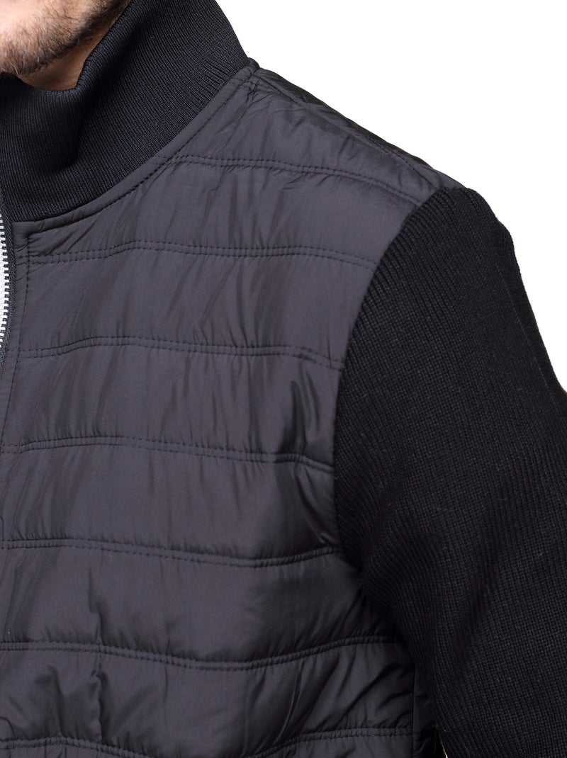 Blouson matelassé Noir - Kiabi