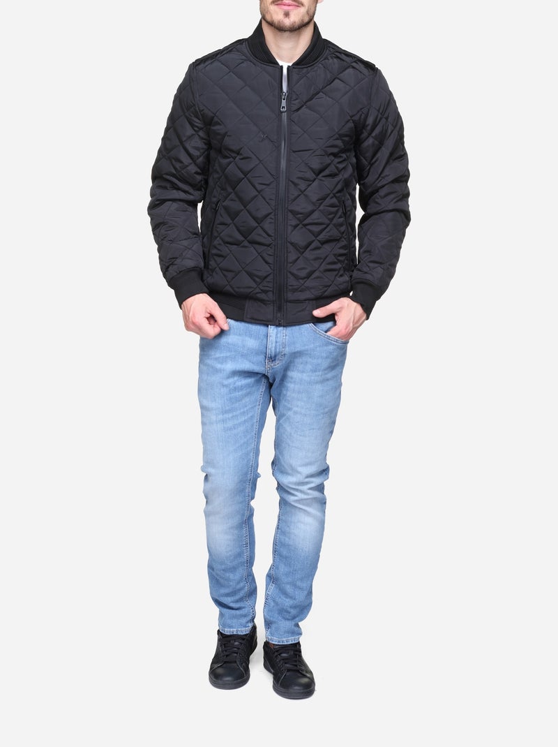 Blouson matelassé Noir - Kiabi