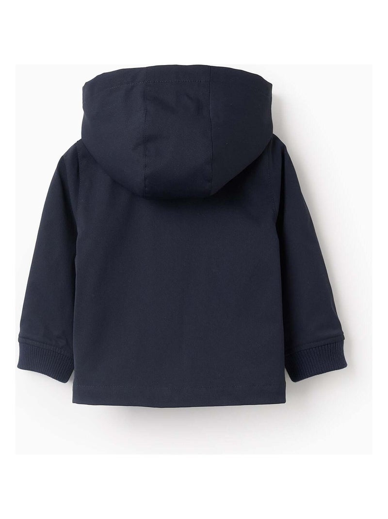 Blouson Mi-Saison avec Capuche Amovible Bleu foncé - Kiabi