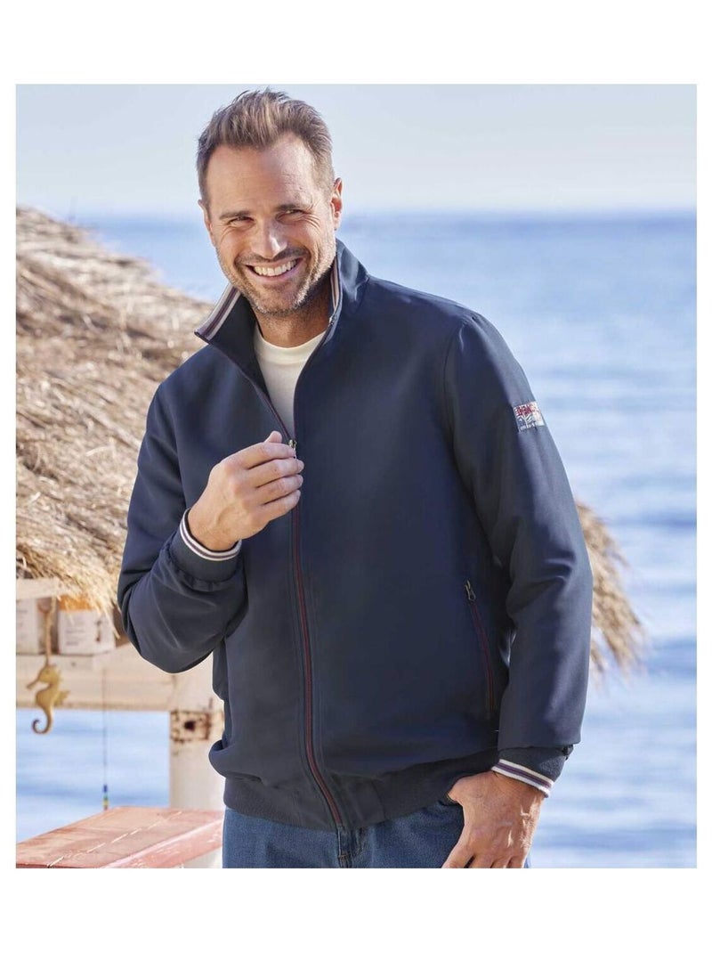 Blouson Microfibre Estival  - ATLAS FOR MEN Bleu marine - Kiabi