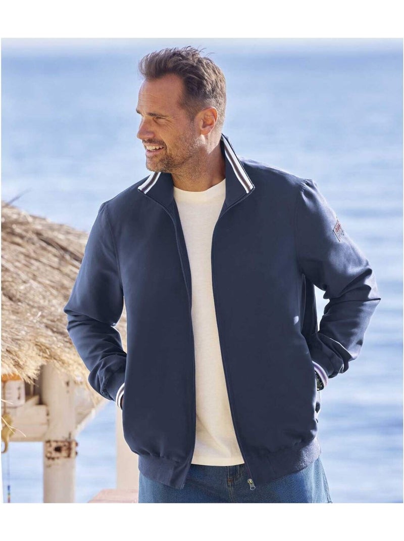 Blouson Microfibre Estival  - ATLAS FOR MEN Bleu marine - Kiabi