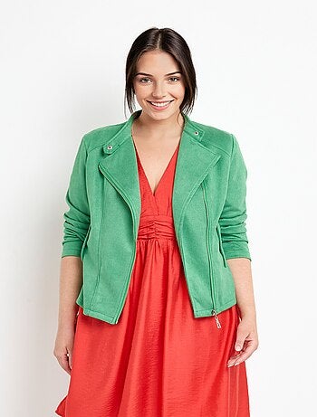 Blouson motard en suédine col montant - AFIBEL