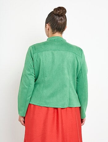 Blouson motard en suédine col montant - AFIBEL