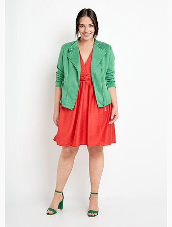 Blouson motard en suédine col montant - AFIBEL