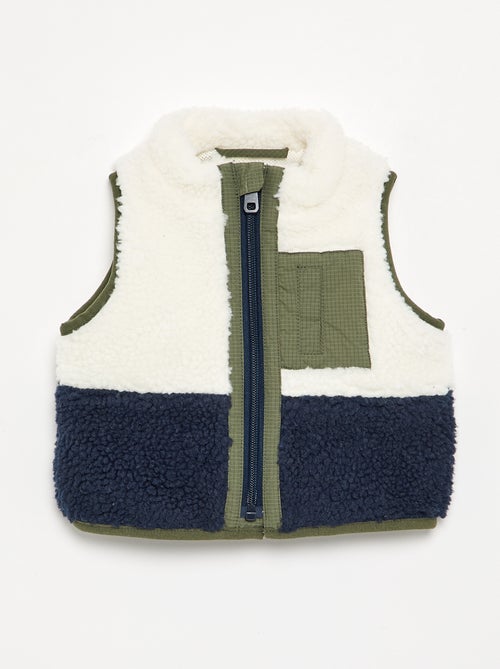 Blouson moutonné sans manches - Kiabi