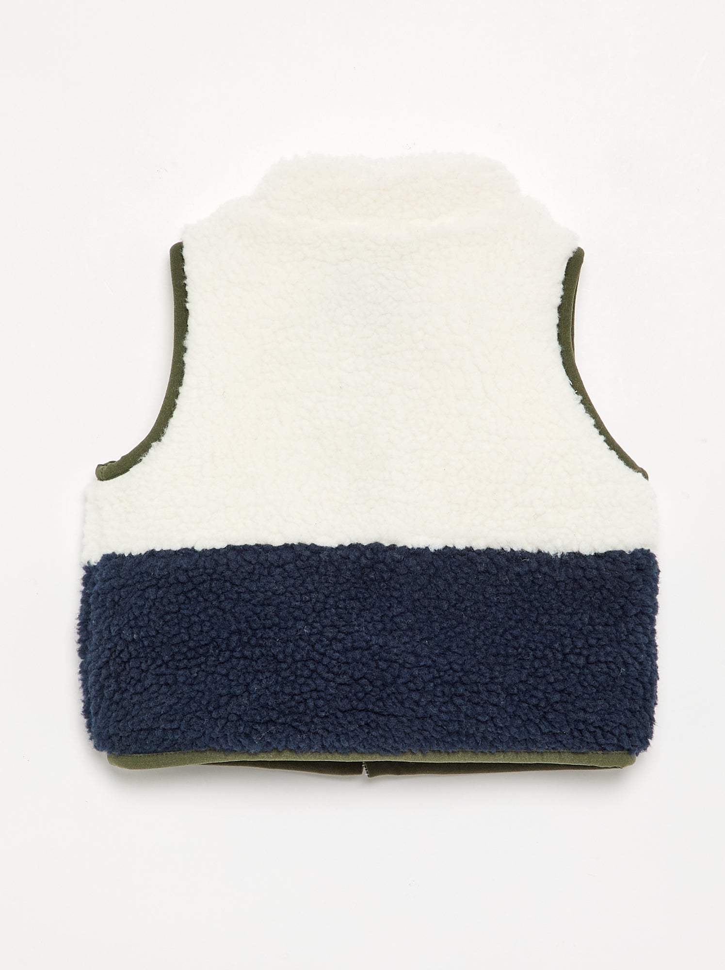 Blouson moutonné sans manches - Beige