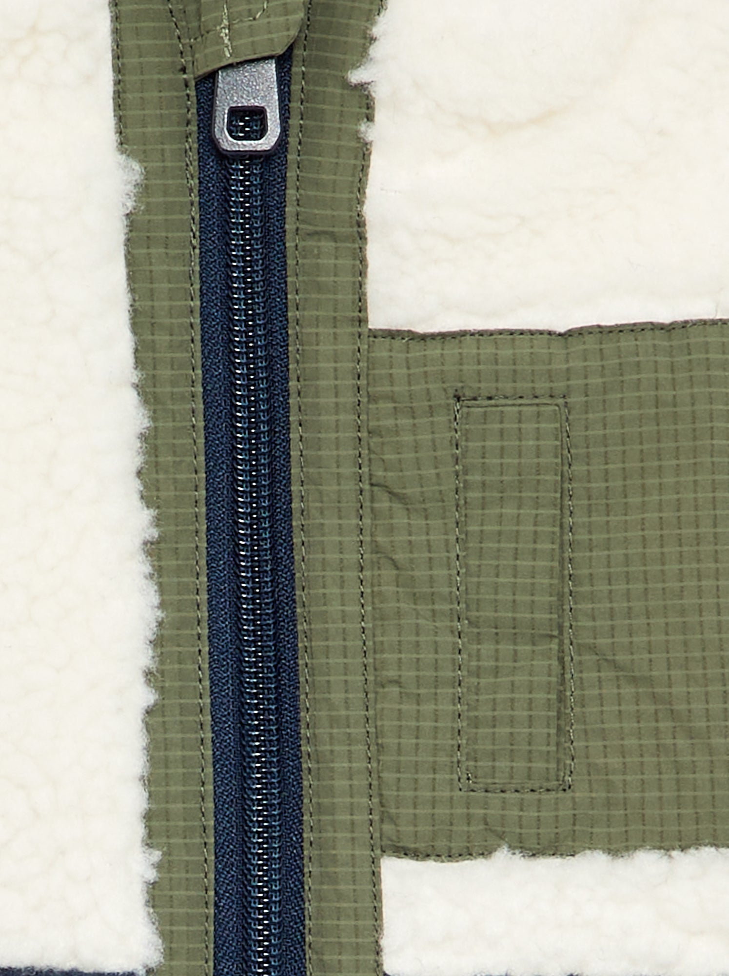 Blouson moutonné sans manches - Beige