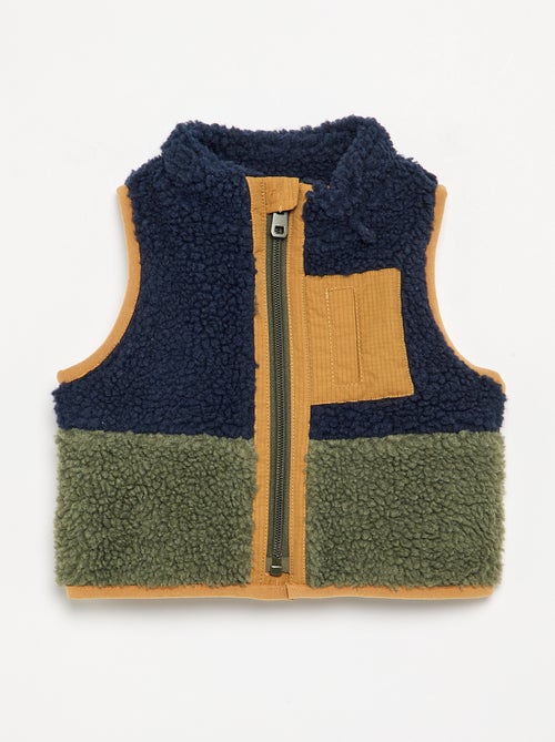 Blouson moutonné sans manches - Kiabi